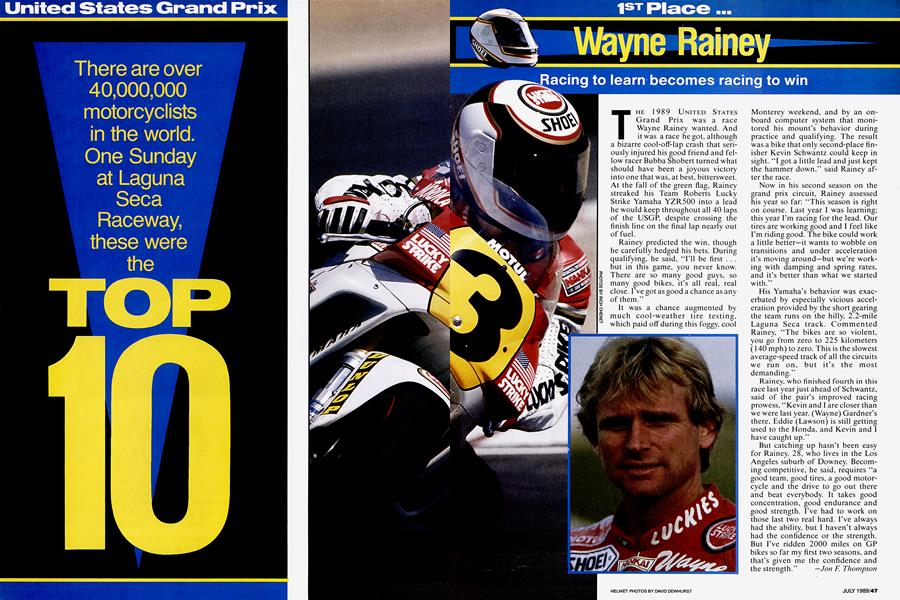 1st Place ... Wayne Rainey