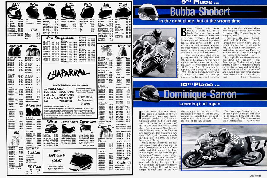 9th Place ... Bubba Shobert