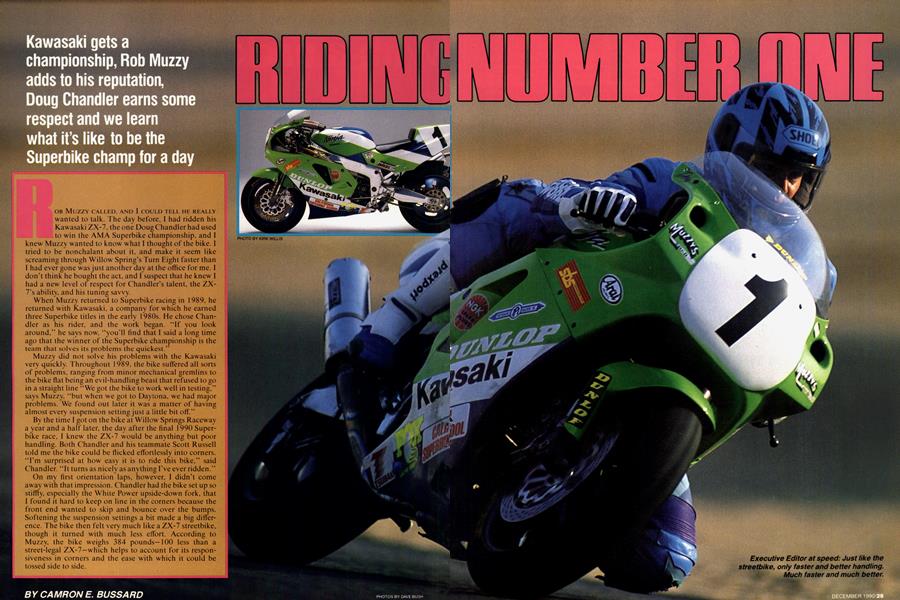 Riding Number One | Cycle World | DECEMBER 1990
