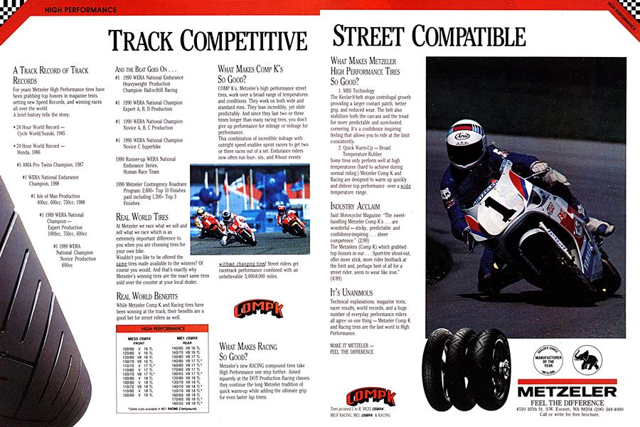 Metzeler | Cycle World | MARCH 1991