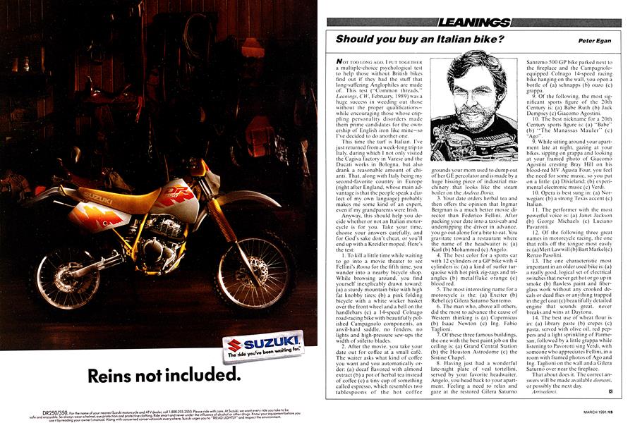 Should You Buy An Italian Bike?