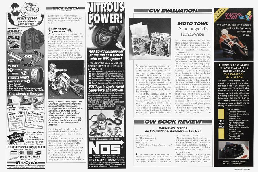 Cw Book Review | Cycle World | SEPTEMBER 1991