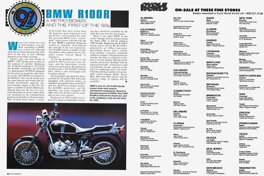 Bmw R100r | Cycle World | DECEMBER 1991