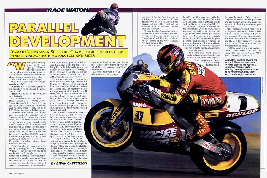 Parallel Development | Cycle World | MARCH 1992