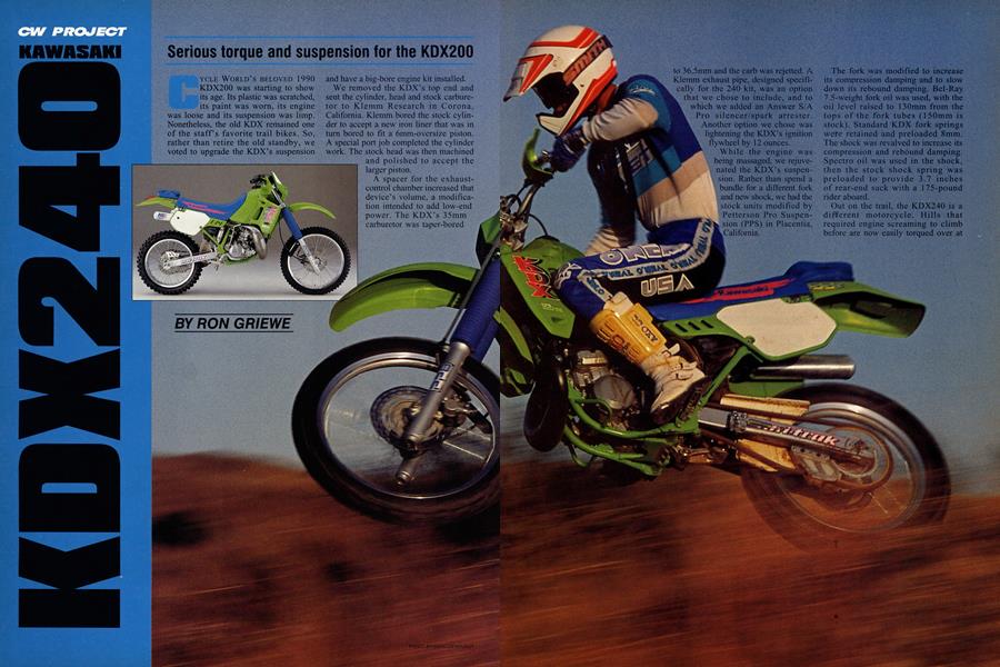 Kawasaki Kdx240 | Cycle World | MAY 1992