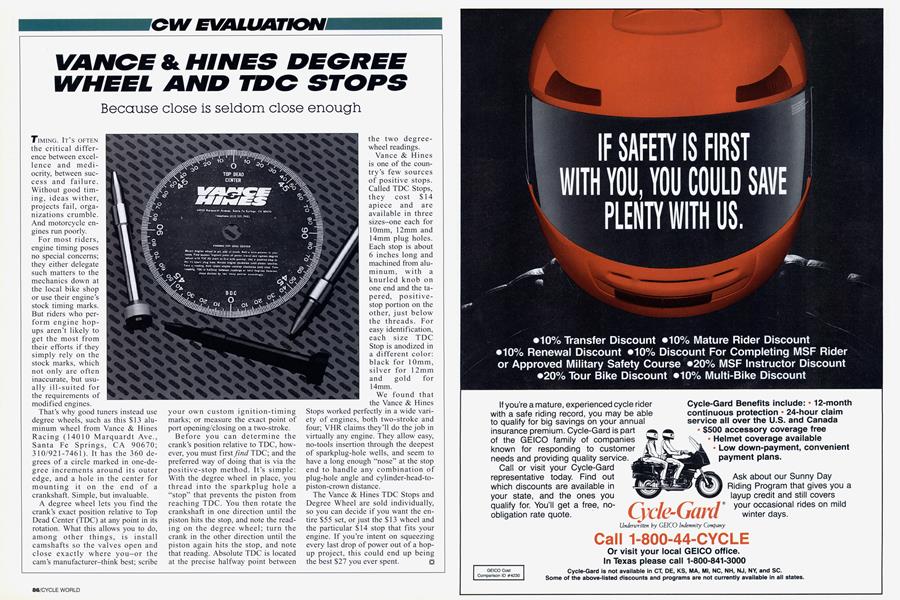 Vange & Hines Degree Wheel And Tdc Stops