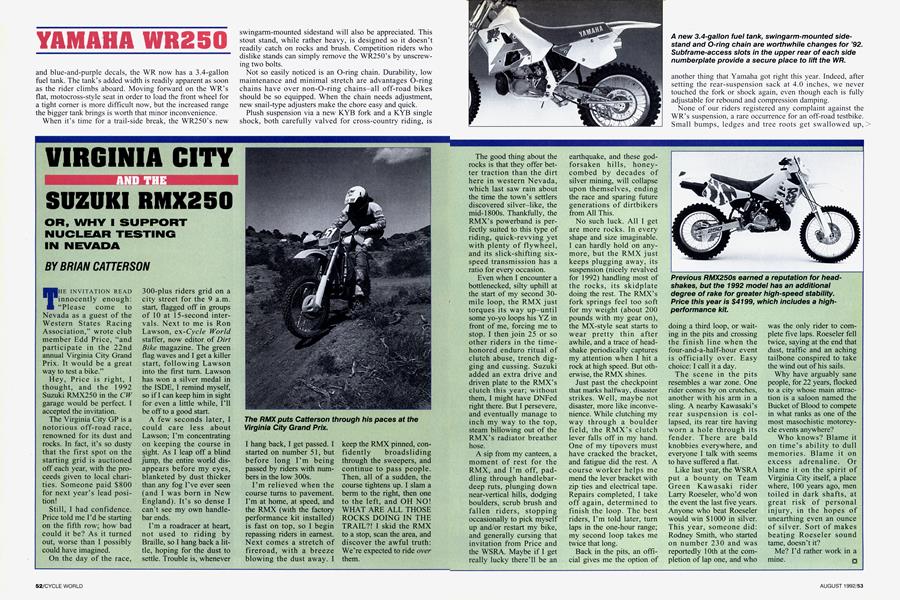 Virginia City And the Suzuki Rmx250 | Cycle World | AUGUST 1992