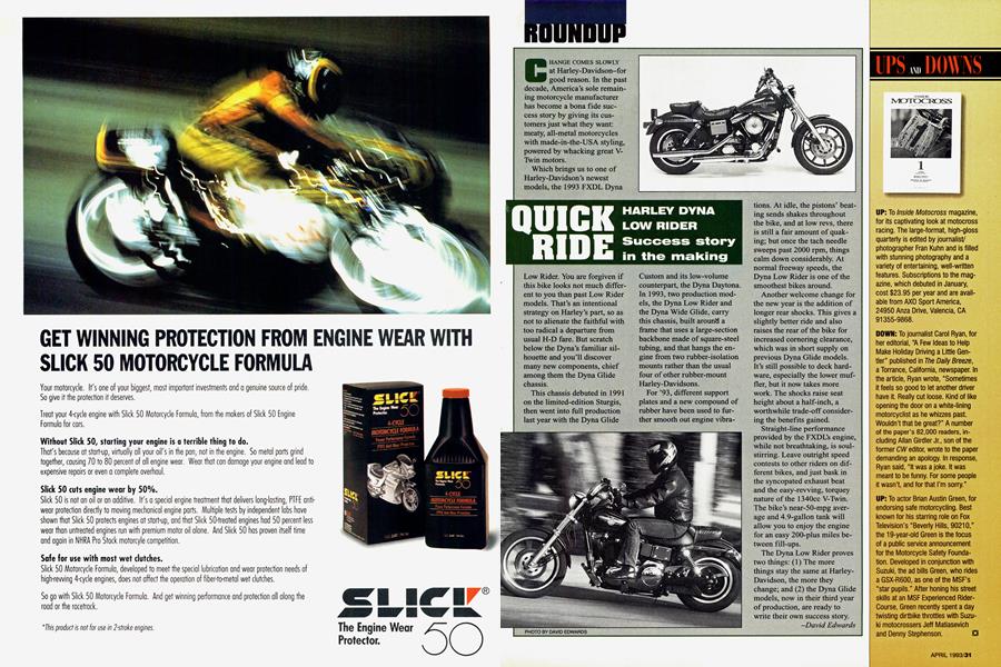 Harley Dyna Low Rider | Cycle World | APRIL 1993