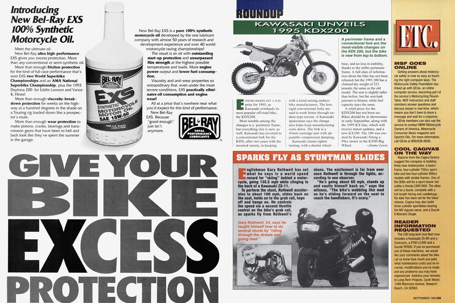 Kawasaki Unveils 1995 Kdx2oo