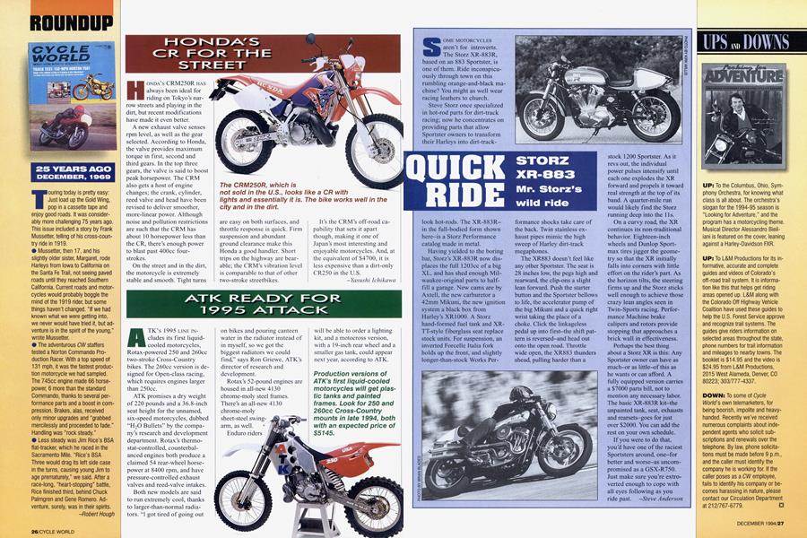 Honda's Cr For the Street | Cycle World | DECEMBER 1994