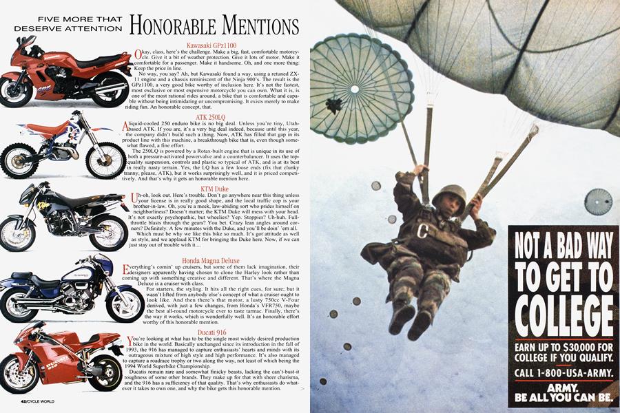 Honorable Mentions