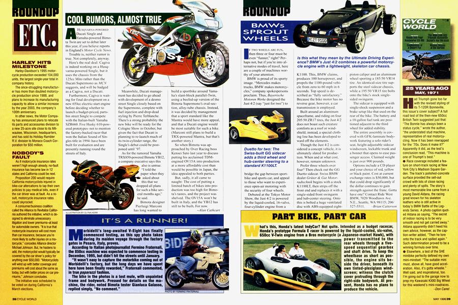 Bmws Sprout Wheels | Cycle World | MAY 1996