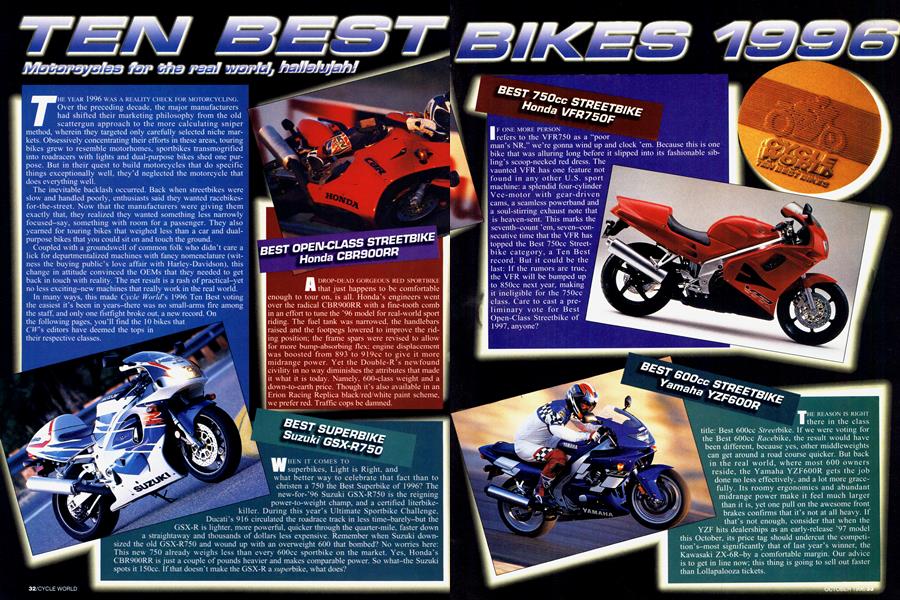 Ten Best Bikes 1996