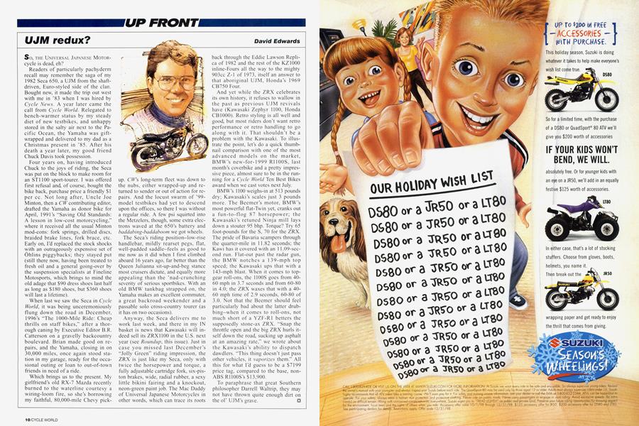 Ujm Redux? | Cycle World | NOVEMBER 1998