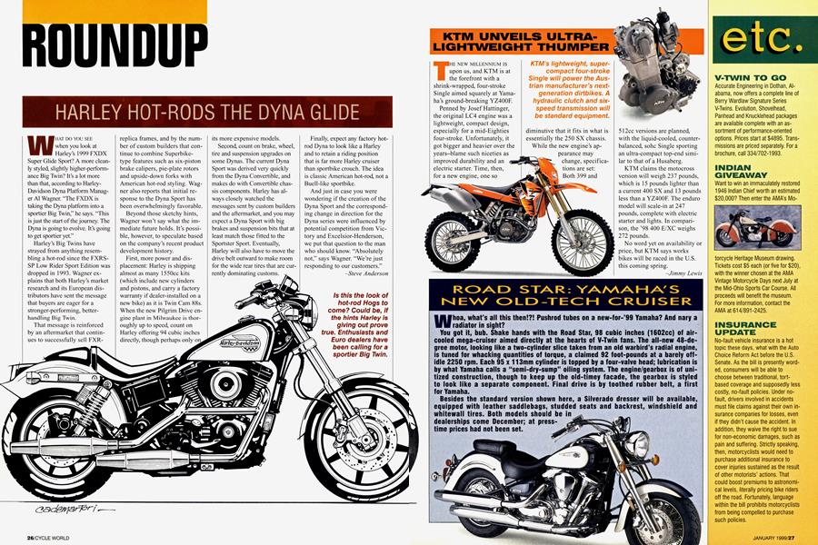 Harley Hot-Rods the Dyna Glide | Cycle World | JANUARY 1999