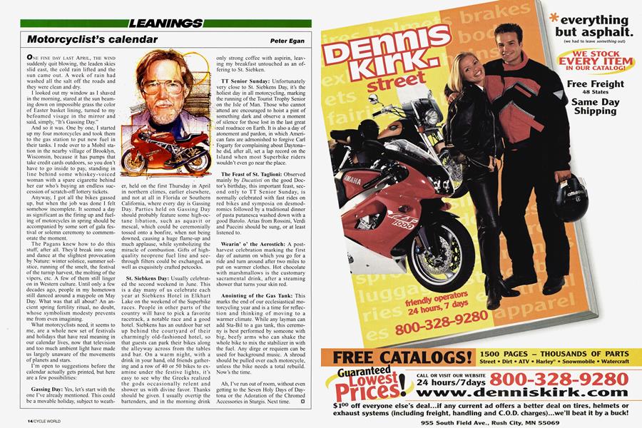 Motorcyclist #39 s Calendar Cycle World AUGUST 1999