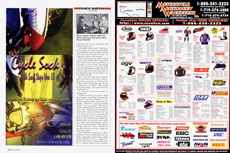 Motorcycle Accessory Warehouse | Cycle World | NOVEMBER 1999