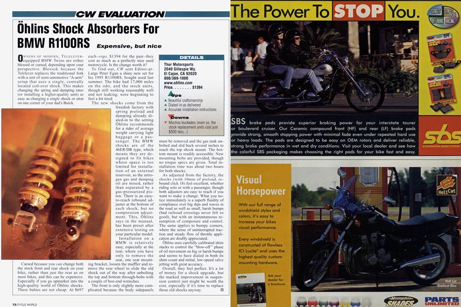 Öhlins Shock Absorbers For Bmw R1100rs