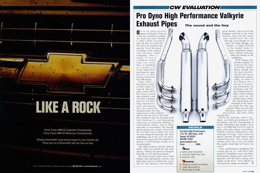 Pro Dyno Hiqh Performance Valkyrie Exhaust Pipes