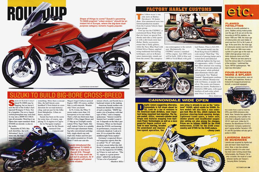 Suzuki To Build Big-Bore Cross-Breed | Cycle World | OCTOBER 2001