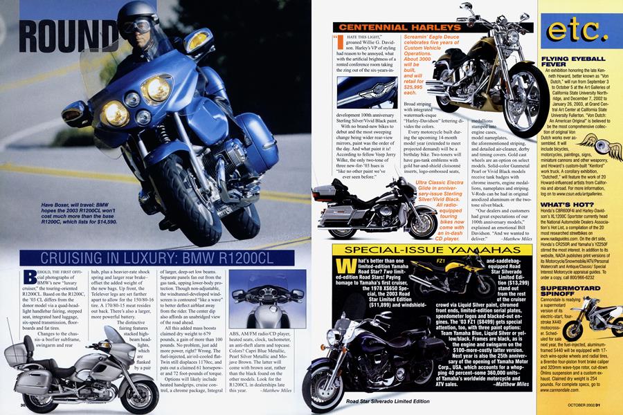 Cruising In Luxury: Bmw R1200cl | Cycle World | OCTOBER 2002