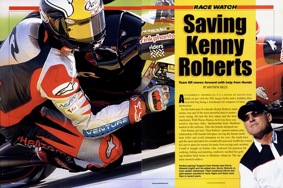 Saving Kenny Roberts