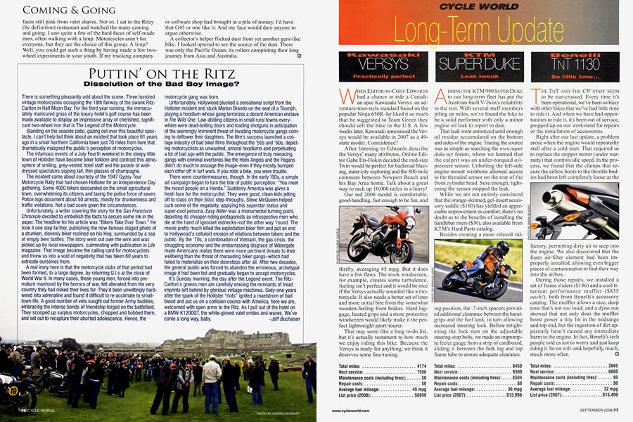 Puttin' On the Ritz | Cycle World | SEPTEMBER 2008