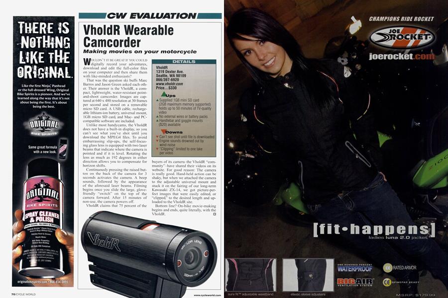 Vholdr Wearable Camcorder