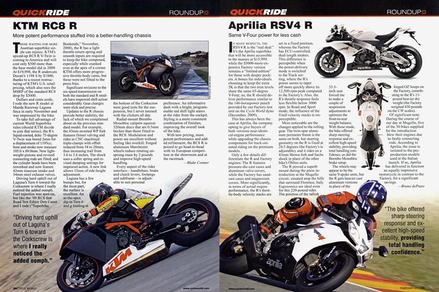 Aprilia Rsv4 R | Cycle World | FEBRUARY '10