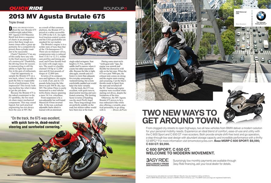 Quickride 2013 Mv Agusta Brutale 675