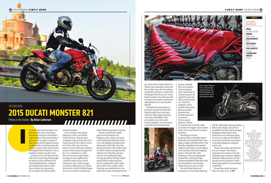 2015 Ducati Monster 821