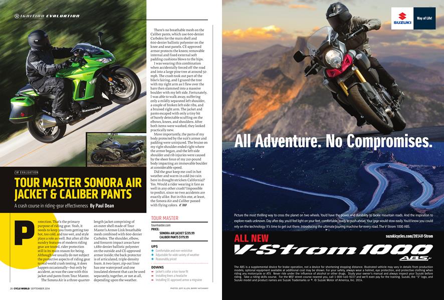 Tour Master Sonora Air Jacket & Caliber Pants Cycle World SEPTEMBER