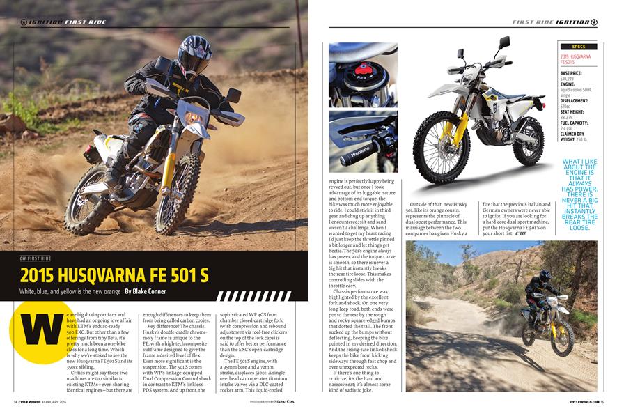 2015 Husqvarna Fe 501 S