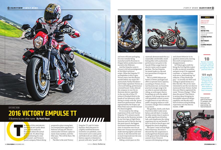 2016 Victory Empulse Tt
