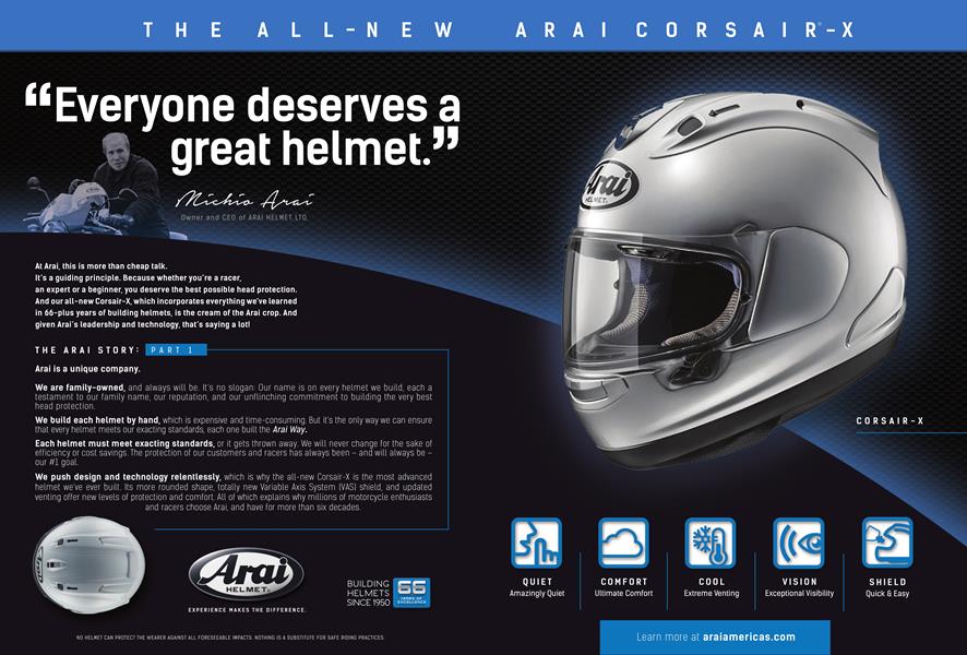 Arai Helmet: Corsair-X