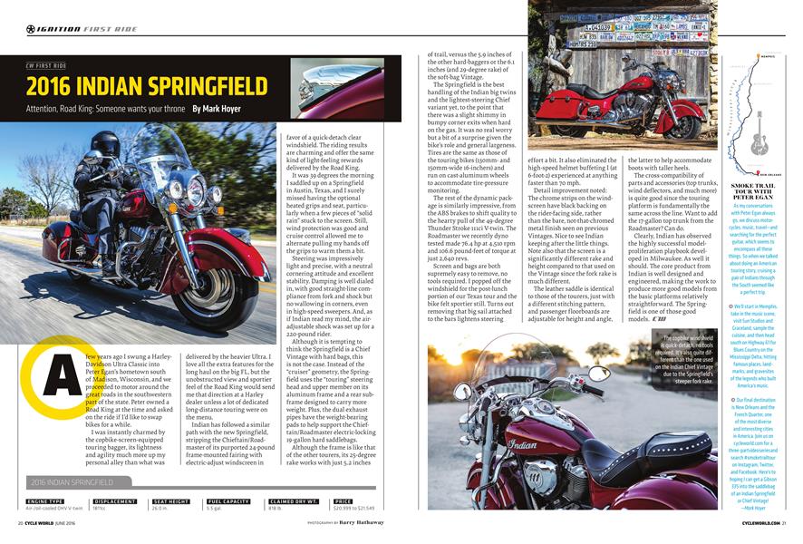 2016 Indian Springfield