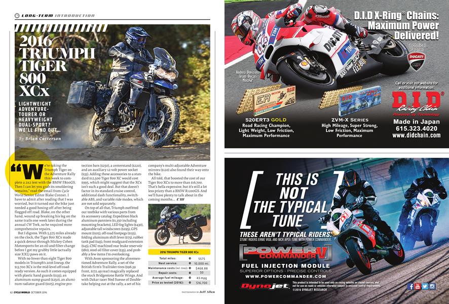 2016 Triumph Tiger 800 Xcx