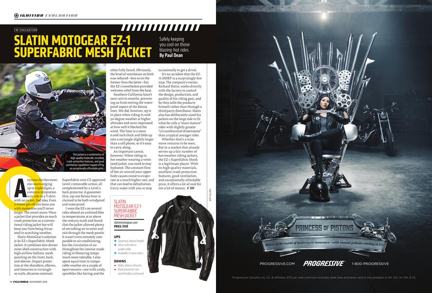 Slatin Motogear Ez-1 Superfabric Mesh Jacket