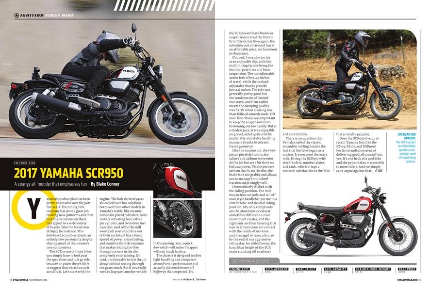 2017 Yamaha Scr950