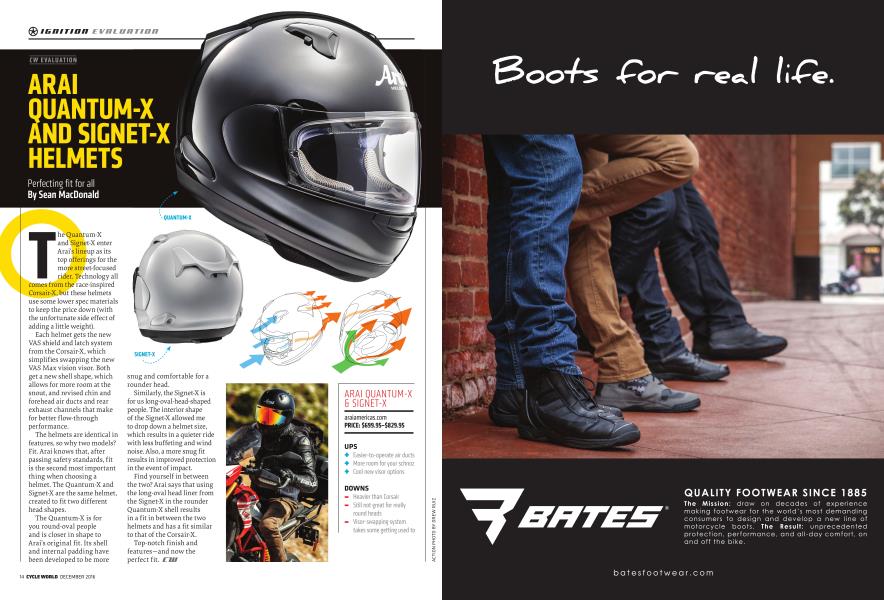 Arai Quantum-X And Signet-X Helmets