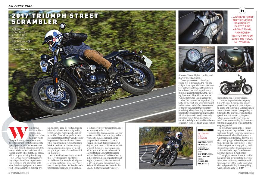 2017 Triumph Street Scrambler