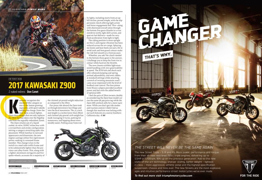 Cw First Ride 2017 Kawasaki Z900