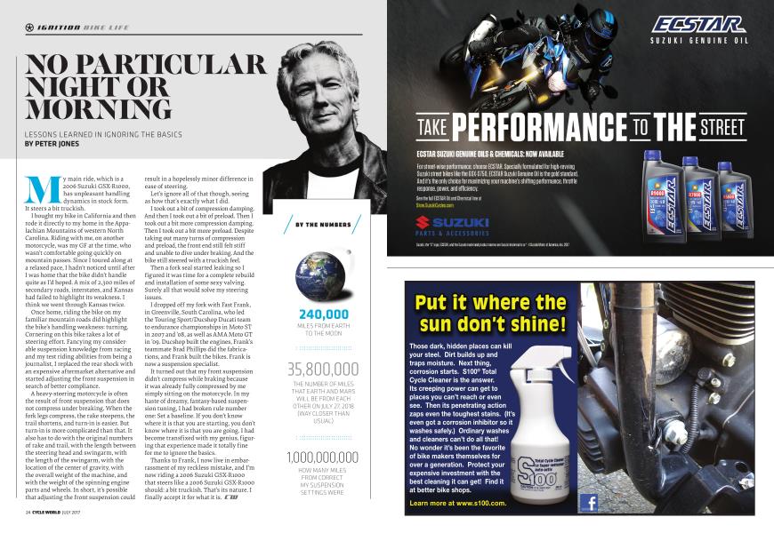 No Particular Night Or Morning Cycle World JULY 2017