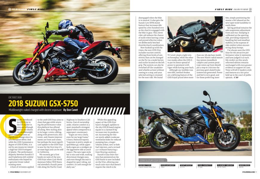 2018 Suzuki Gsx-S750