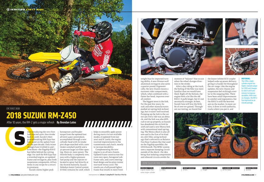 2018 Suzuki Rm-Z450