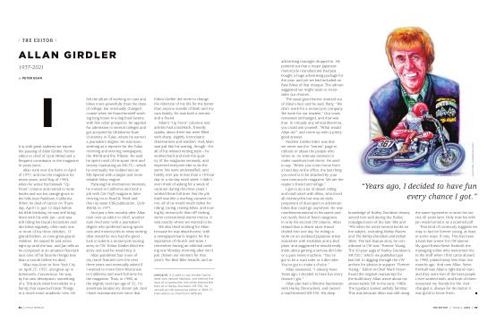 ALLAN GIRDLER 1937-2021 - Issue 2 | Cycle World